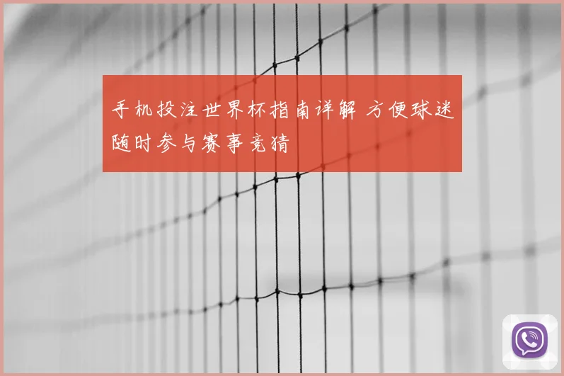 手机投注世界杯指南详解 方便球迷随时参与赛事竞猜